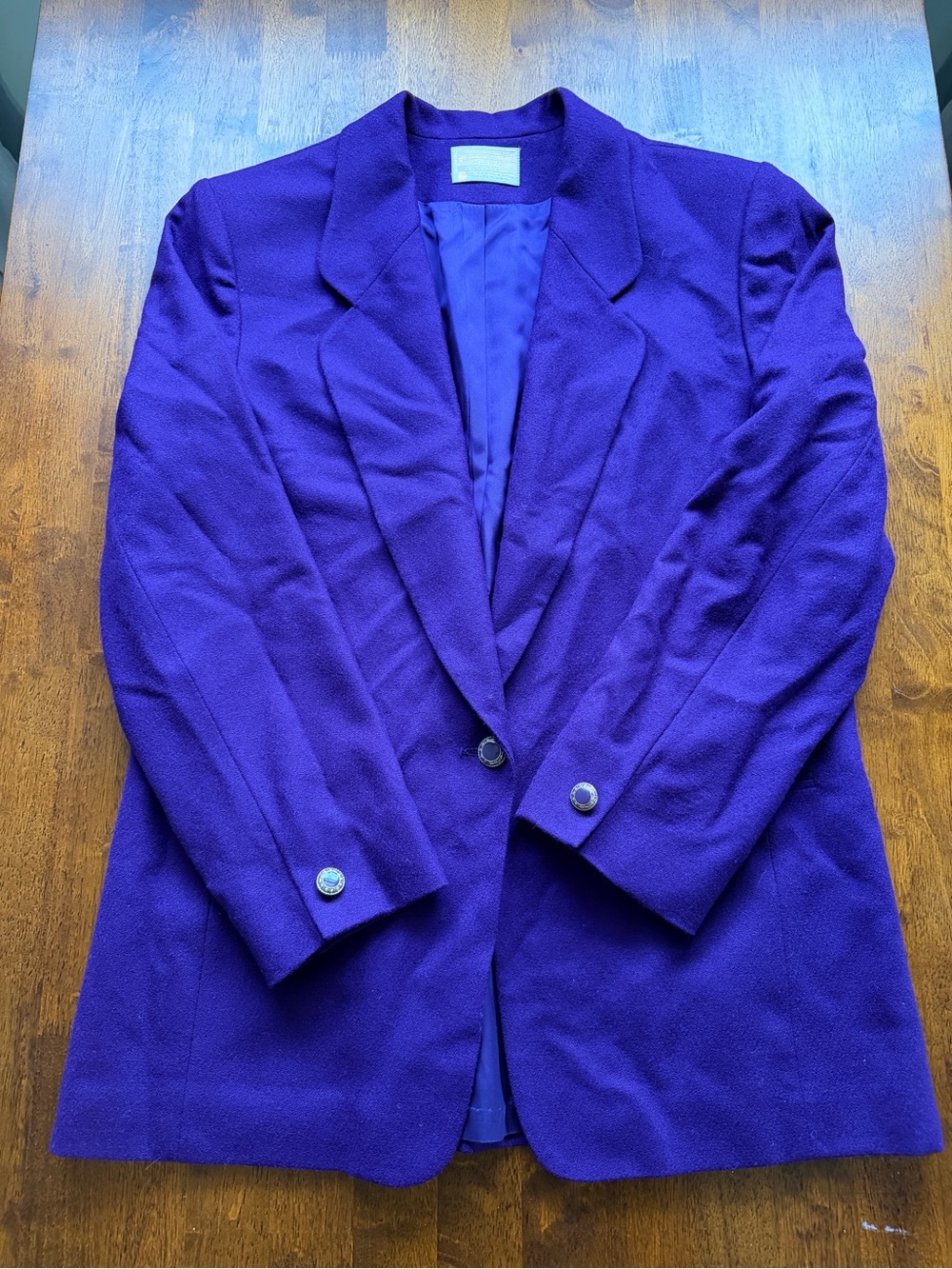 Vintage Pendleton 100% wool Made in USA Purple Single-Button Blazer size 12